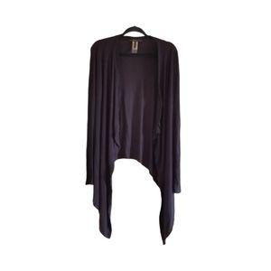 BCBG MAXAZRIA Black Draped Cardigan Size M